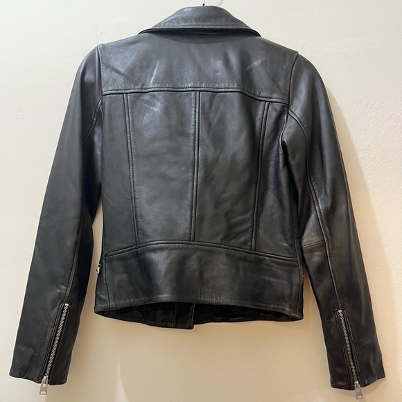 AllSaints Bales Biker Jacket in Black, Size 2 - Picture 4 of 15